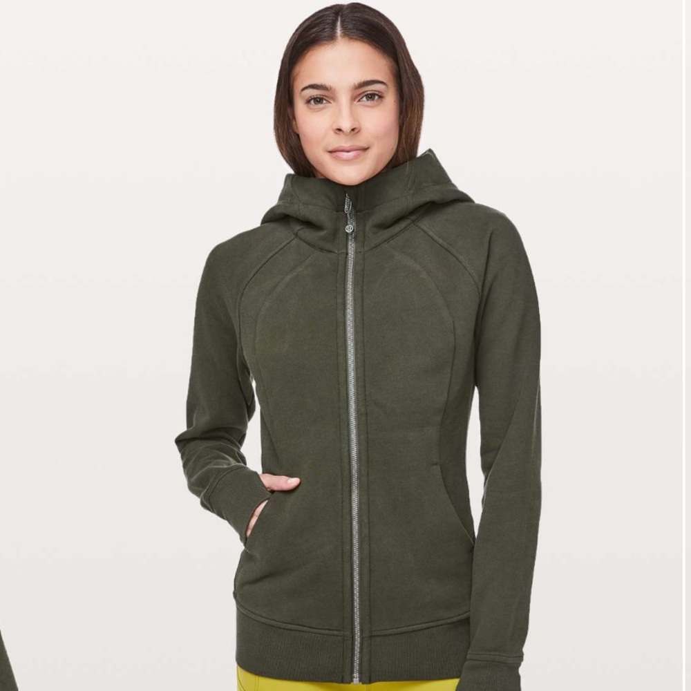 lululemon athletica Olive Green Full-Zip Hoodie